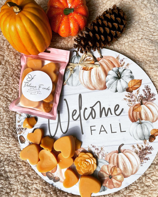 "Fall-Inspired Pumpkin Cheesecake Delight: Aromatic Wax Melts for Cozy Ambiance"